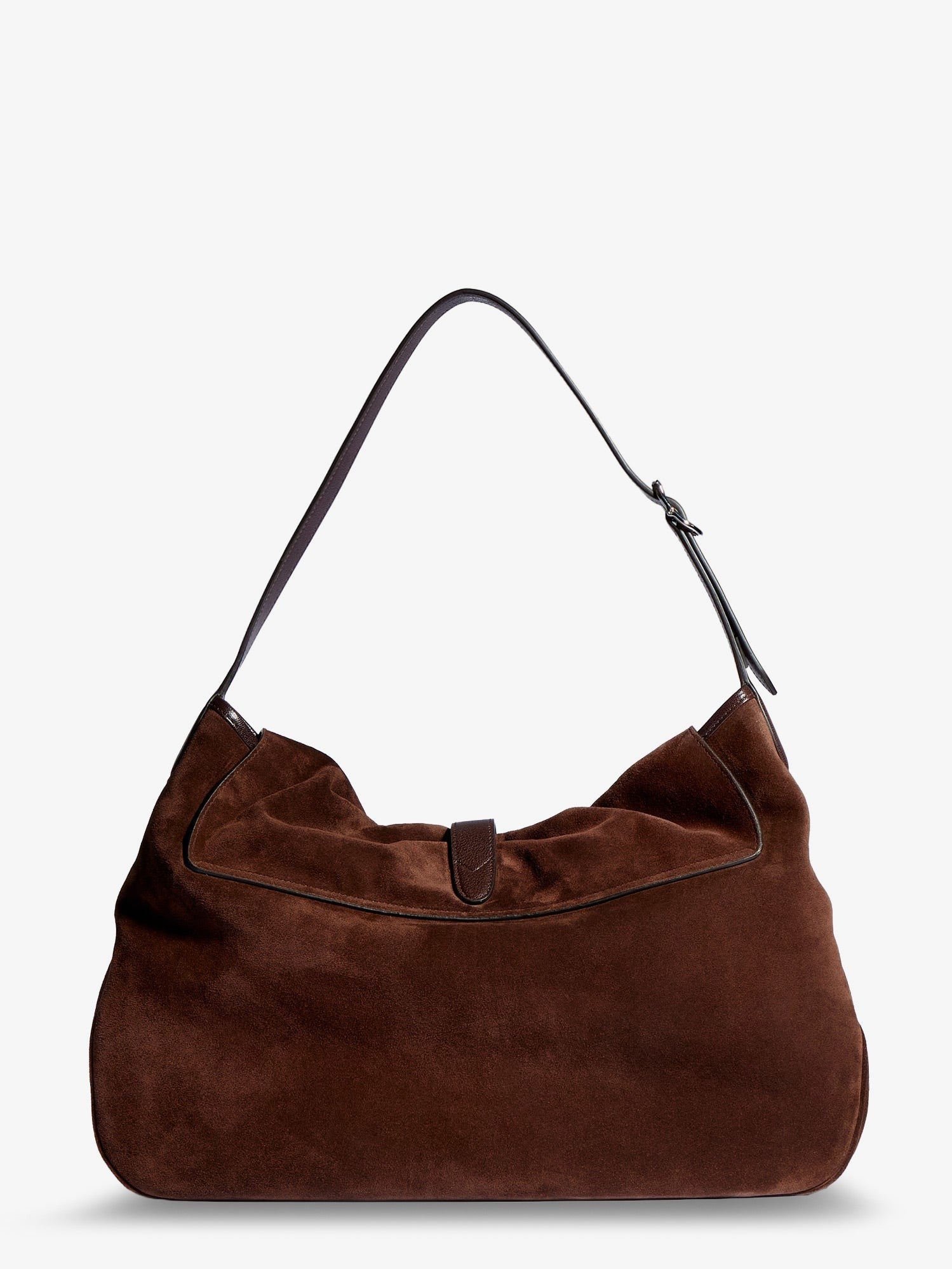 Jackie Flap suede shoulder bag