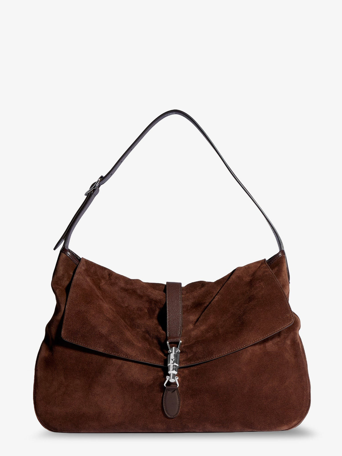 Jackie Flap suede shoulder bag