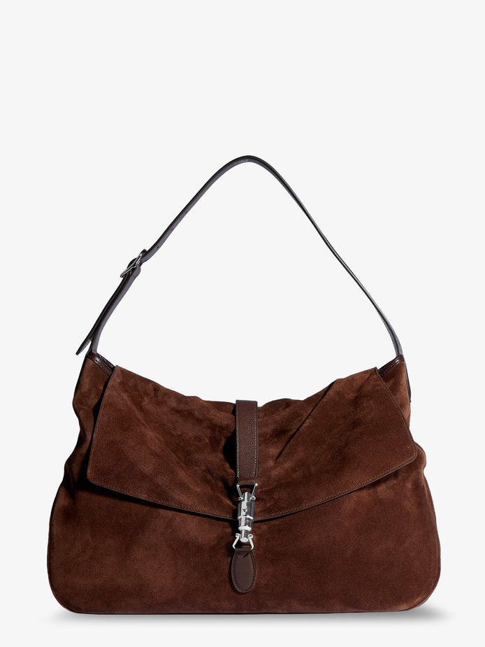 Jackie Flap suede shoulder bag