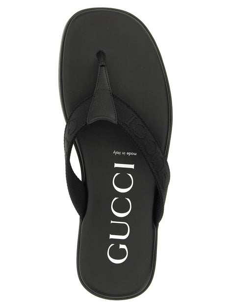Jacquard thong sandals