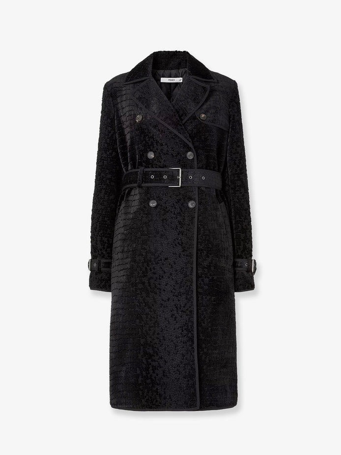 Jacquard velvet coat with aniaml print