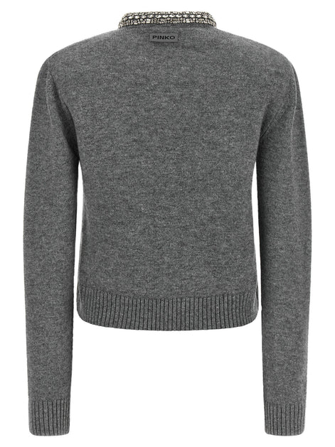 Jewel collar cardigan