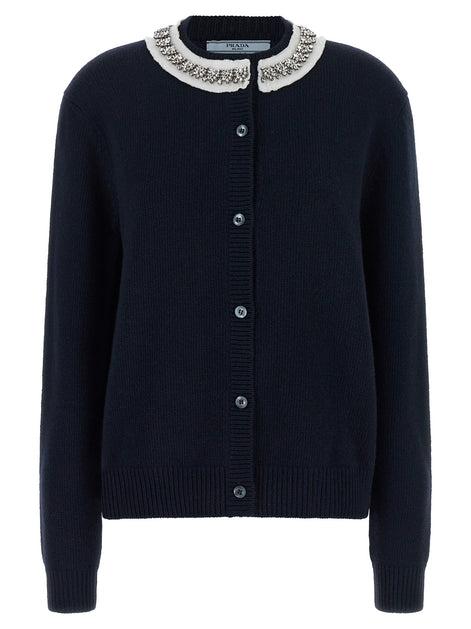 Jewel collar cardigan