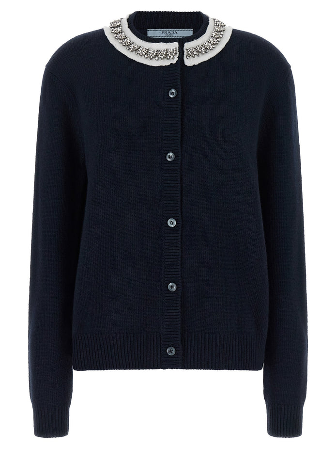 Jewel collar cardigan