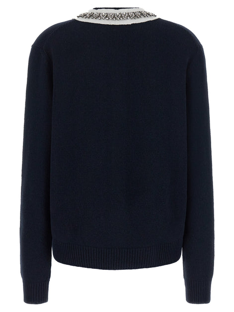 Jewel collar cardigan