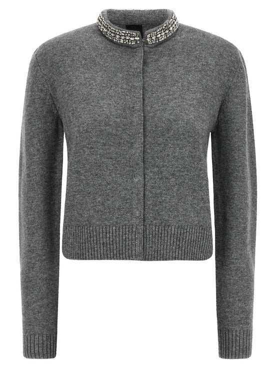 Jewel collar cardigan