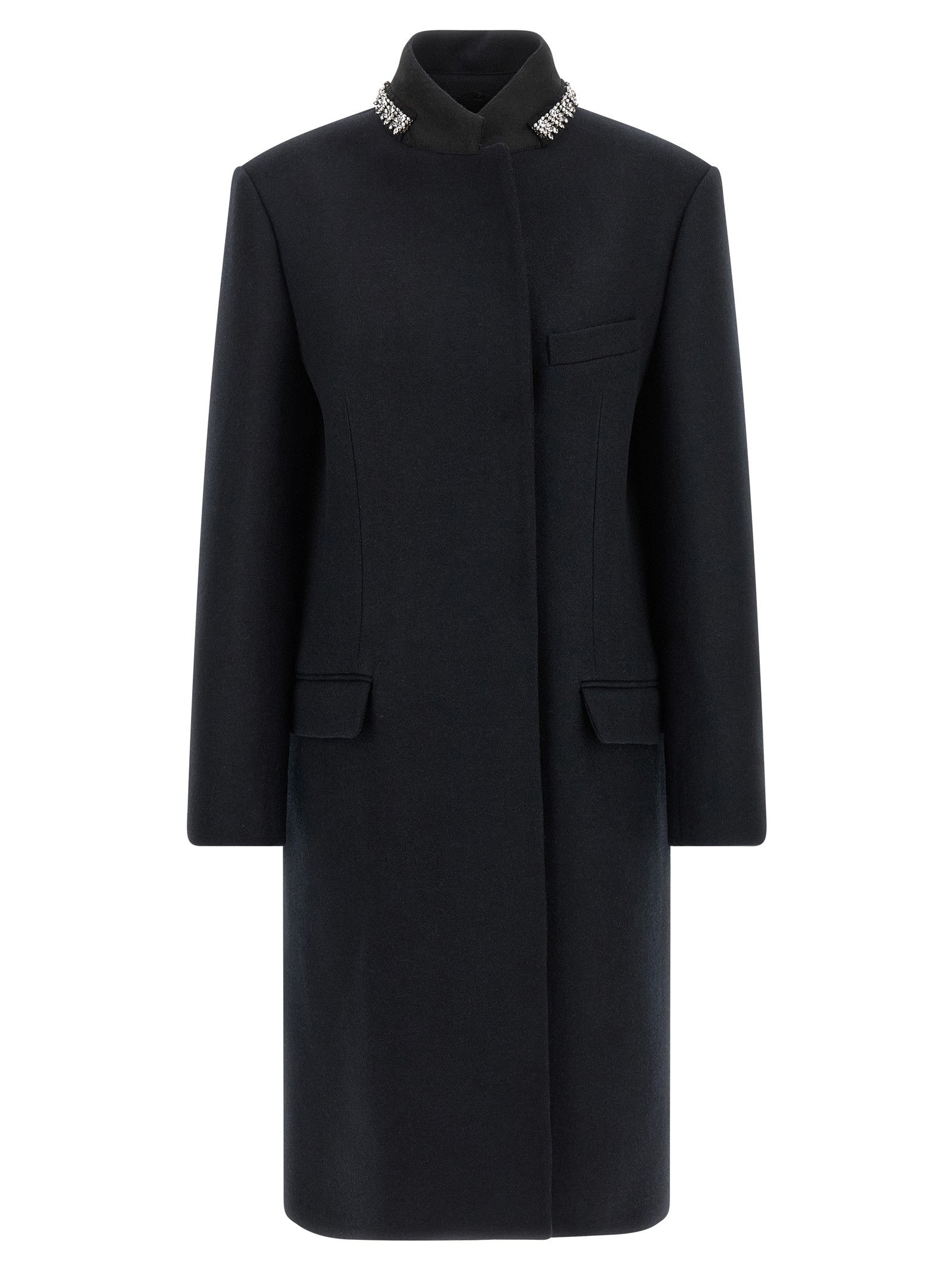 Jewel collar coat