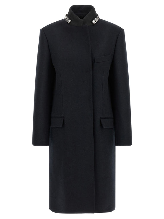 Jewel collar coat