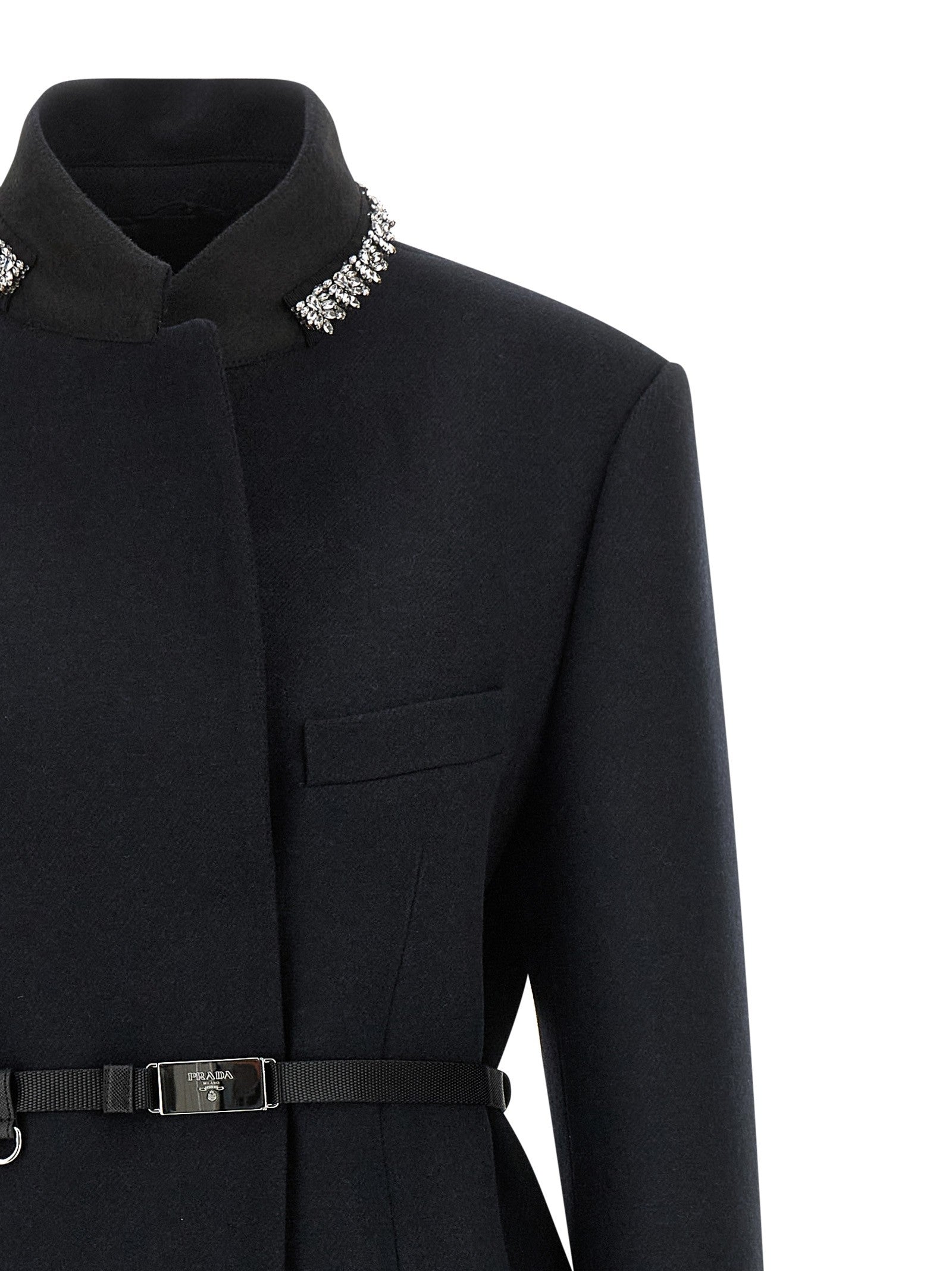 Jewel collar coat
