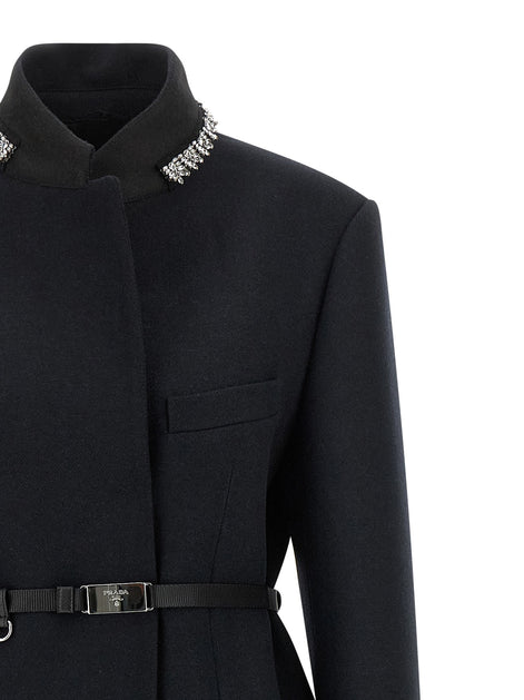 Jewel collar coat