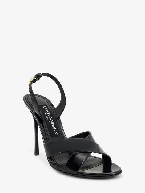 Dolce & Gabbana Keira shiny calfskin leather sandals