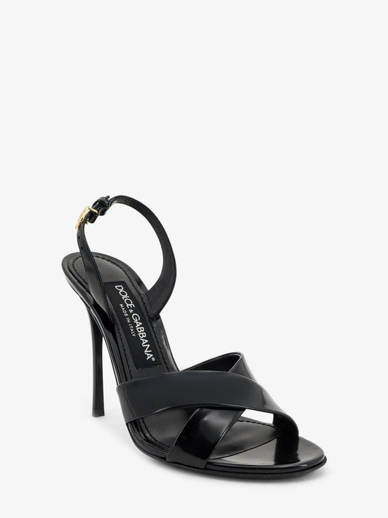 Dolce & Gabbana Keira shiny calfskin leather sandals