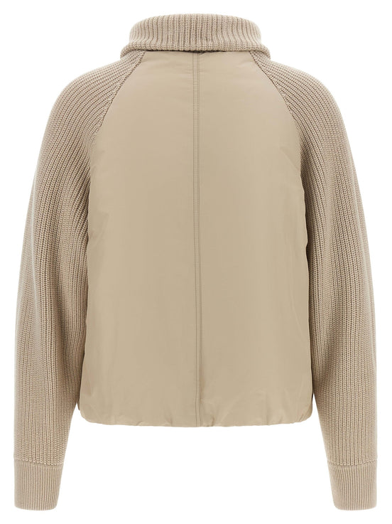 Brunello Cucinelli Knit insert down jacket