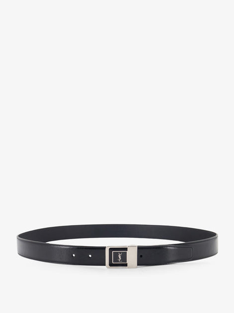 La 66 leather belt with silver metal buckle
