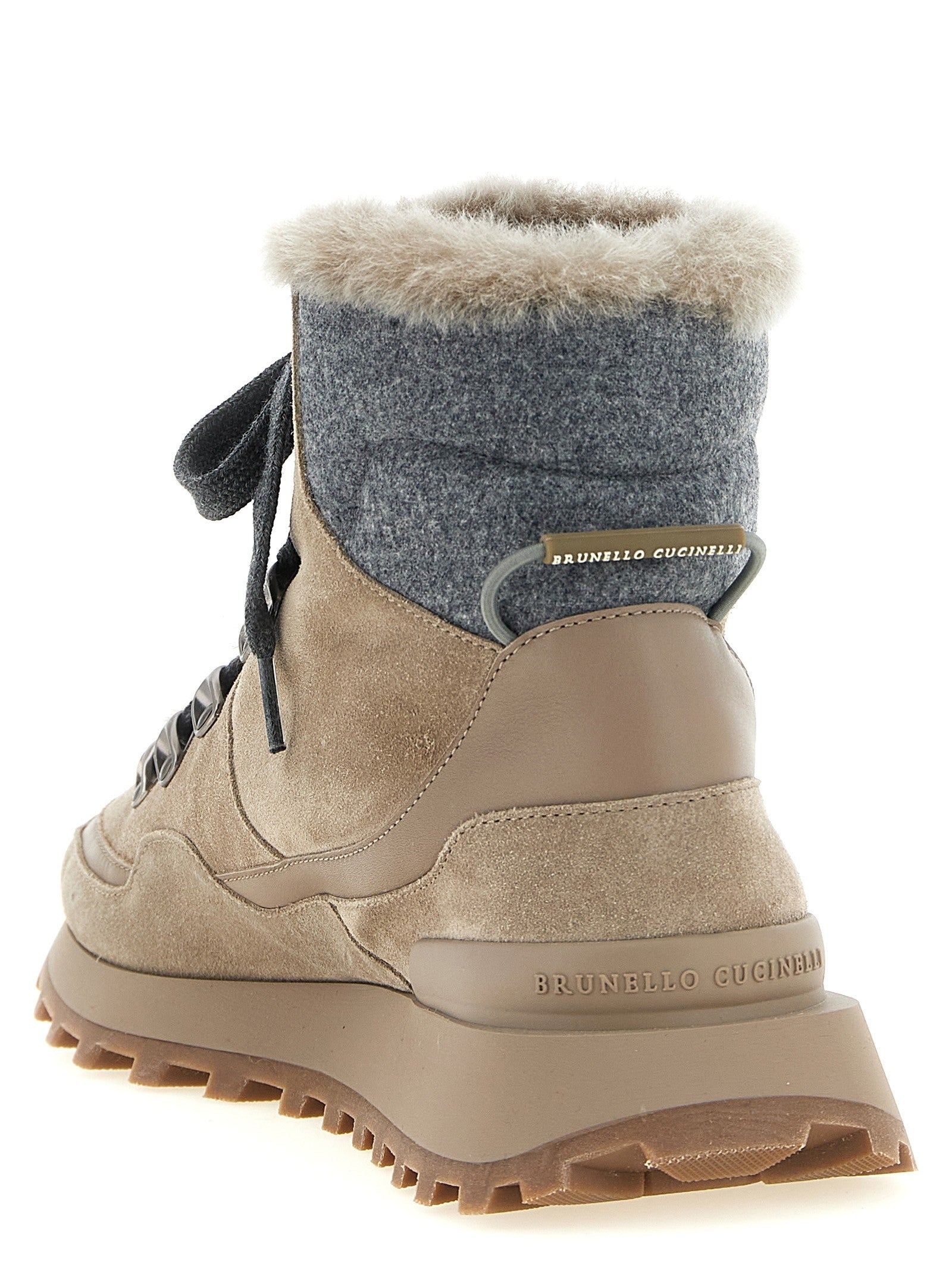 Brunello Cucinelli Lace-up ankle boots with hooks