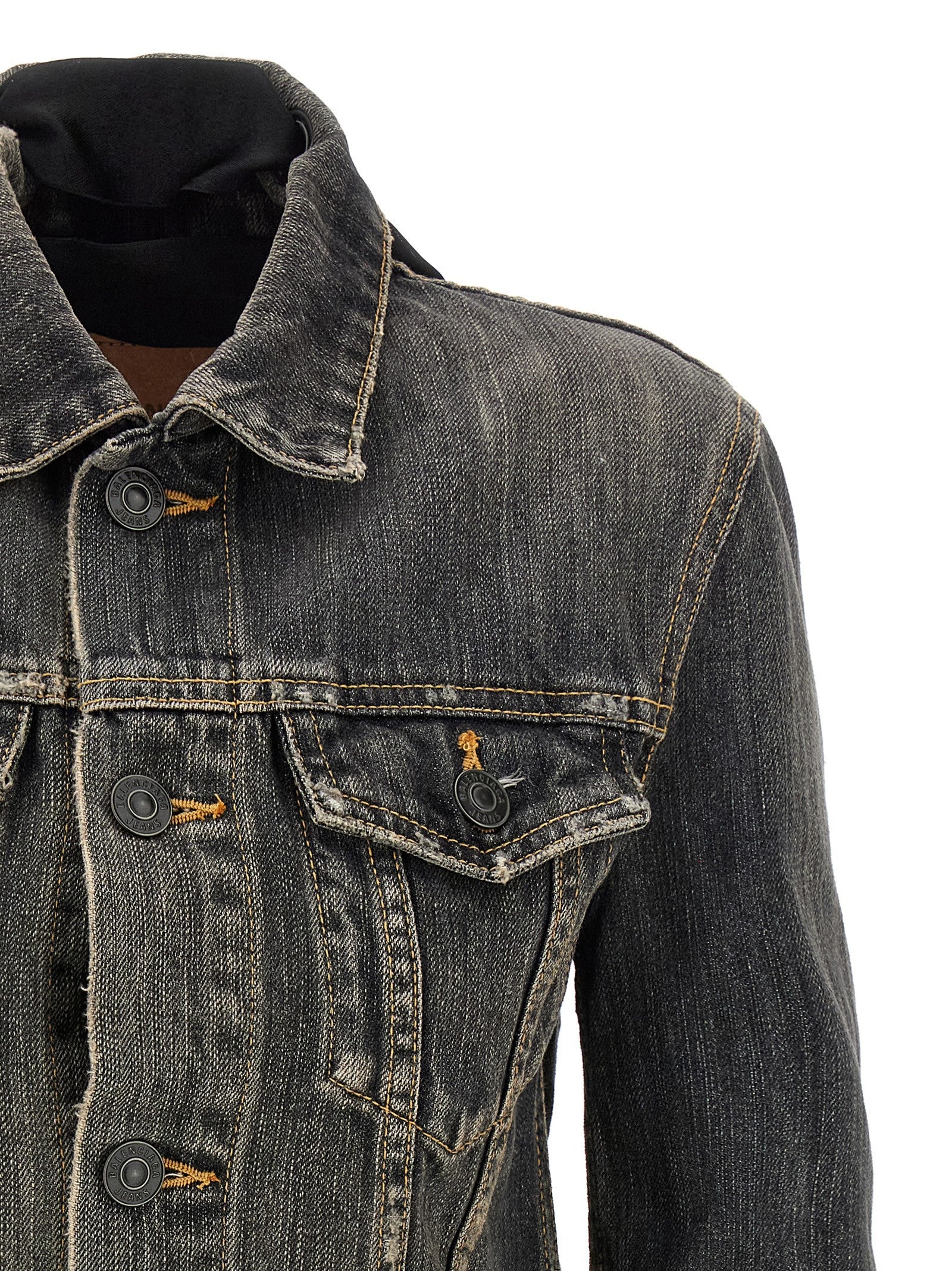 'Lace Up' denim jacket