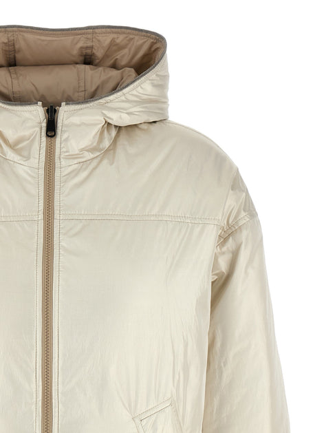 Laminated reversible down jacket