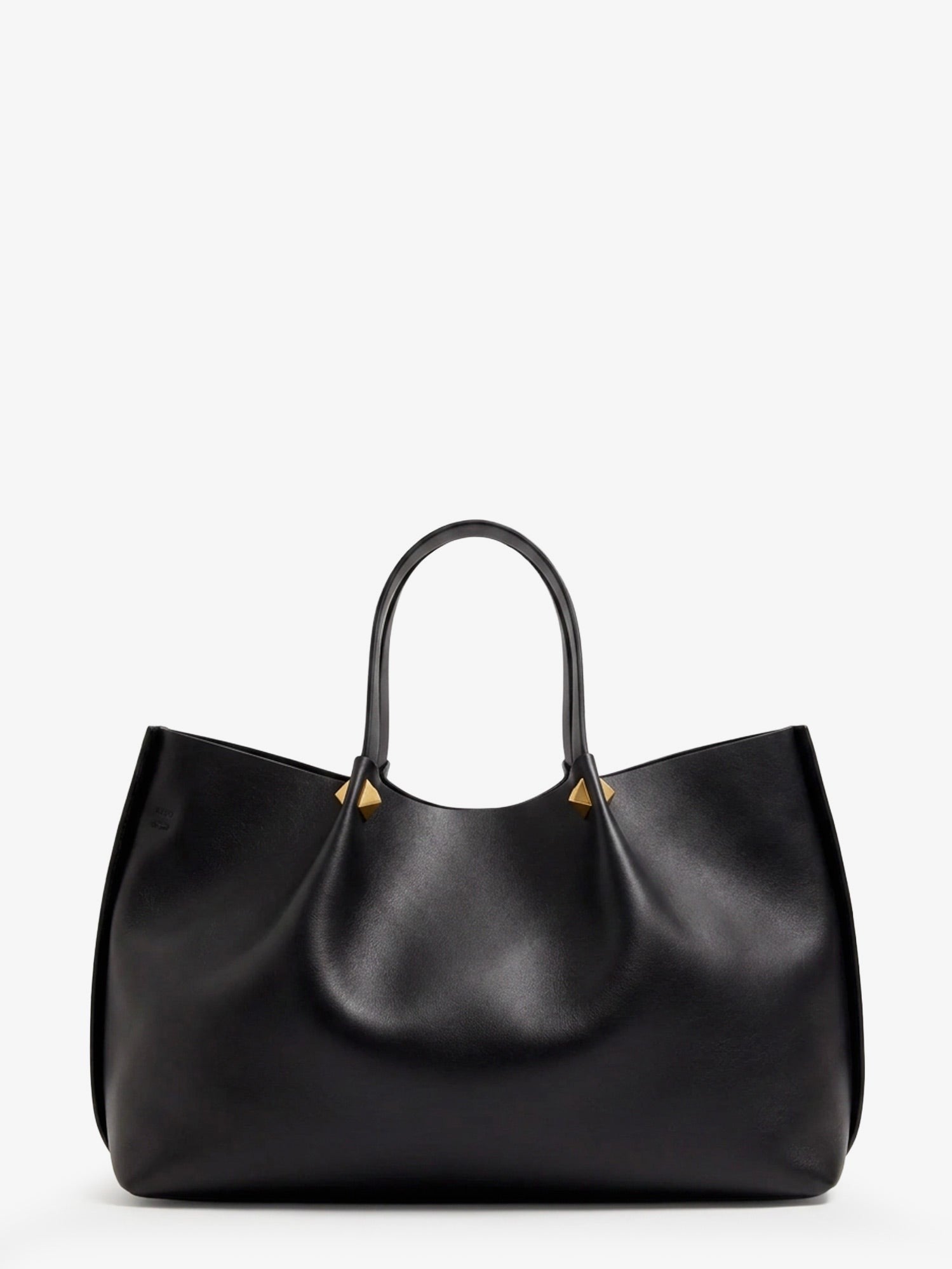 Large VLogo Signature leather tote bag