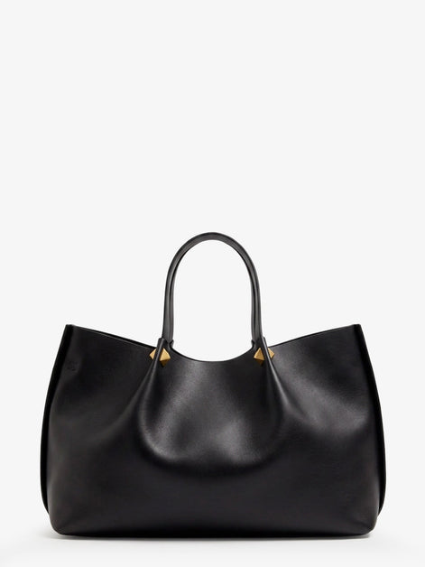 Large VLogo Signature leather tote bag