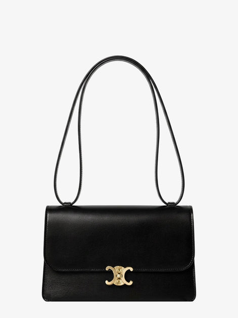 Le 17 leather crossbody bag with metal Triomphe closure