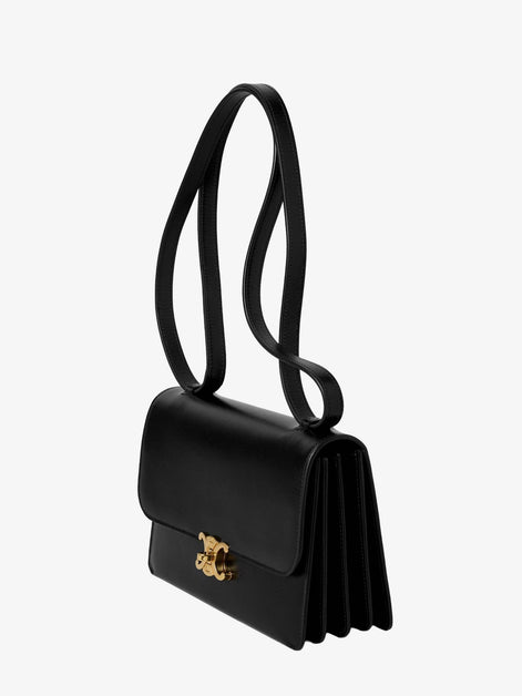 Celine Le 17 leather crossbody bag with metal Triomphe closure