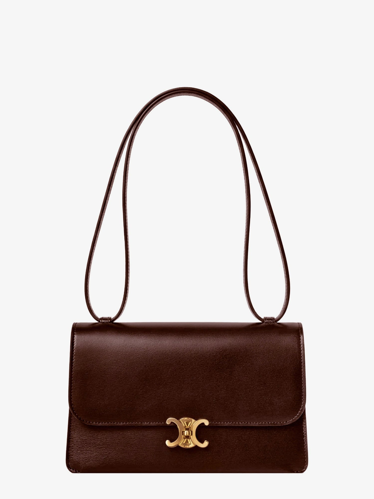 Le 17 leather shoulder bag with metal Triomphe closure