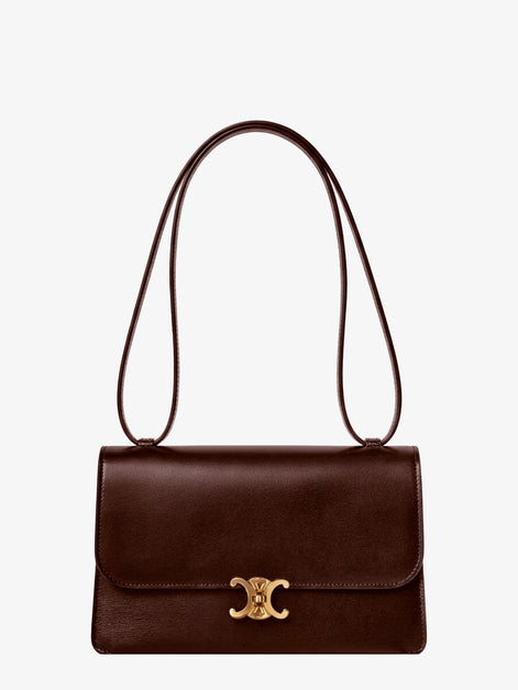 Le 17 leather shoulder bag with metal Triomphe closure