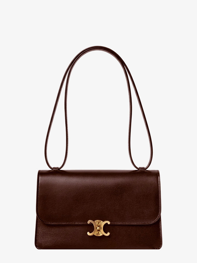 Le 17 leather shoulder bag with metal Triomphe closure