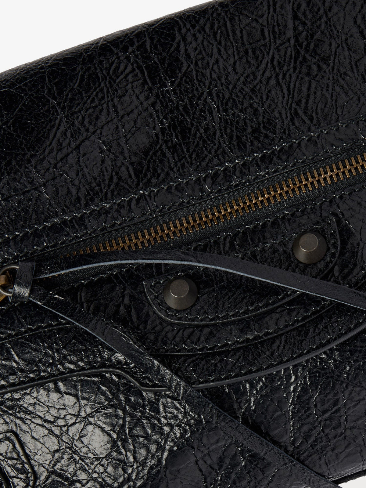 Balenciaga Le City leather clutch bag