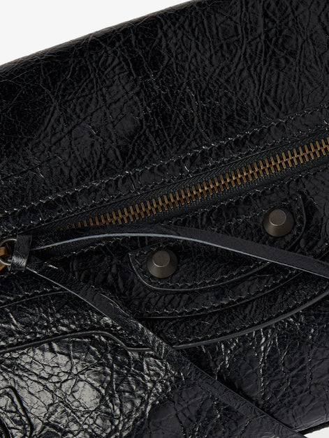 Balenciaga Le City leather clutch bag