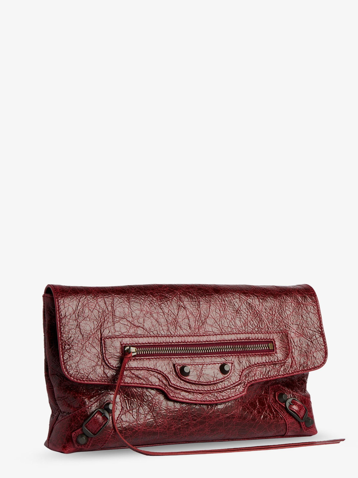 Balenciaga Le City leather clutch