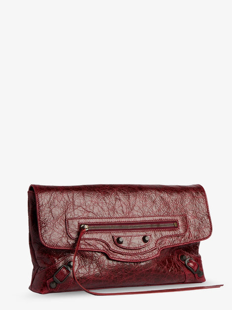 Balenciaga Le City leather clutch