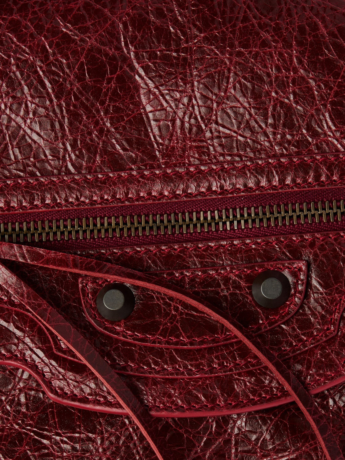 Balenciaga Le City leather clutch