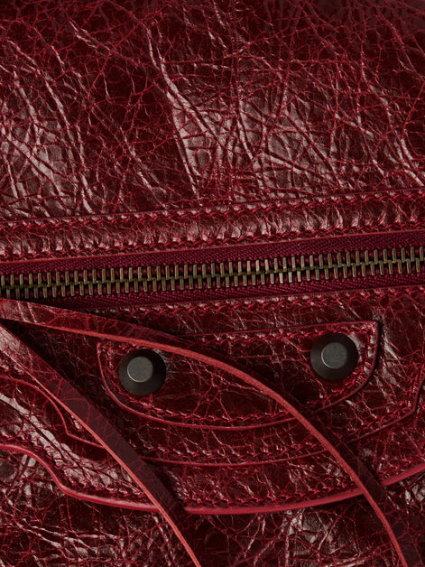 Balenciaga Le City leather clutch