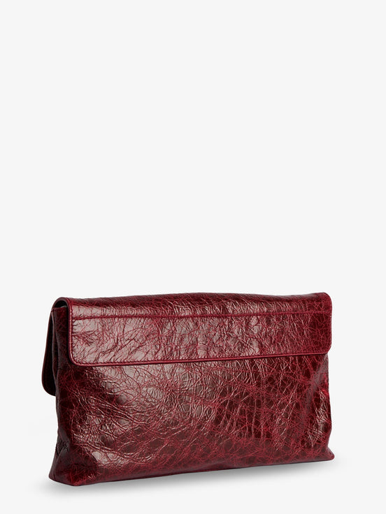 Balenciaga Le City leather clutch