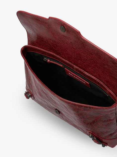 Balenciaga Le City leather clutch