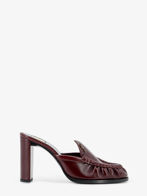 Le Loafer leather sandals with metal Cassandre logo