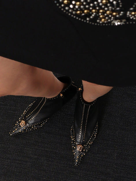 Leather ankle boots