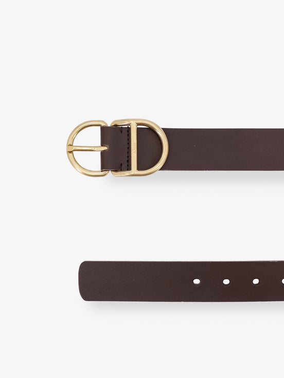 Leather belt with CD buckle