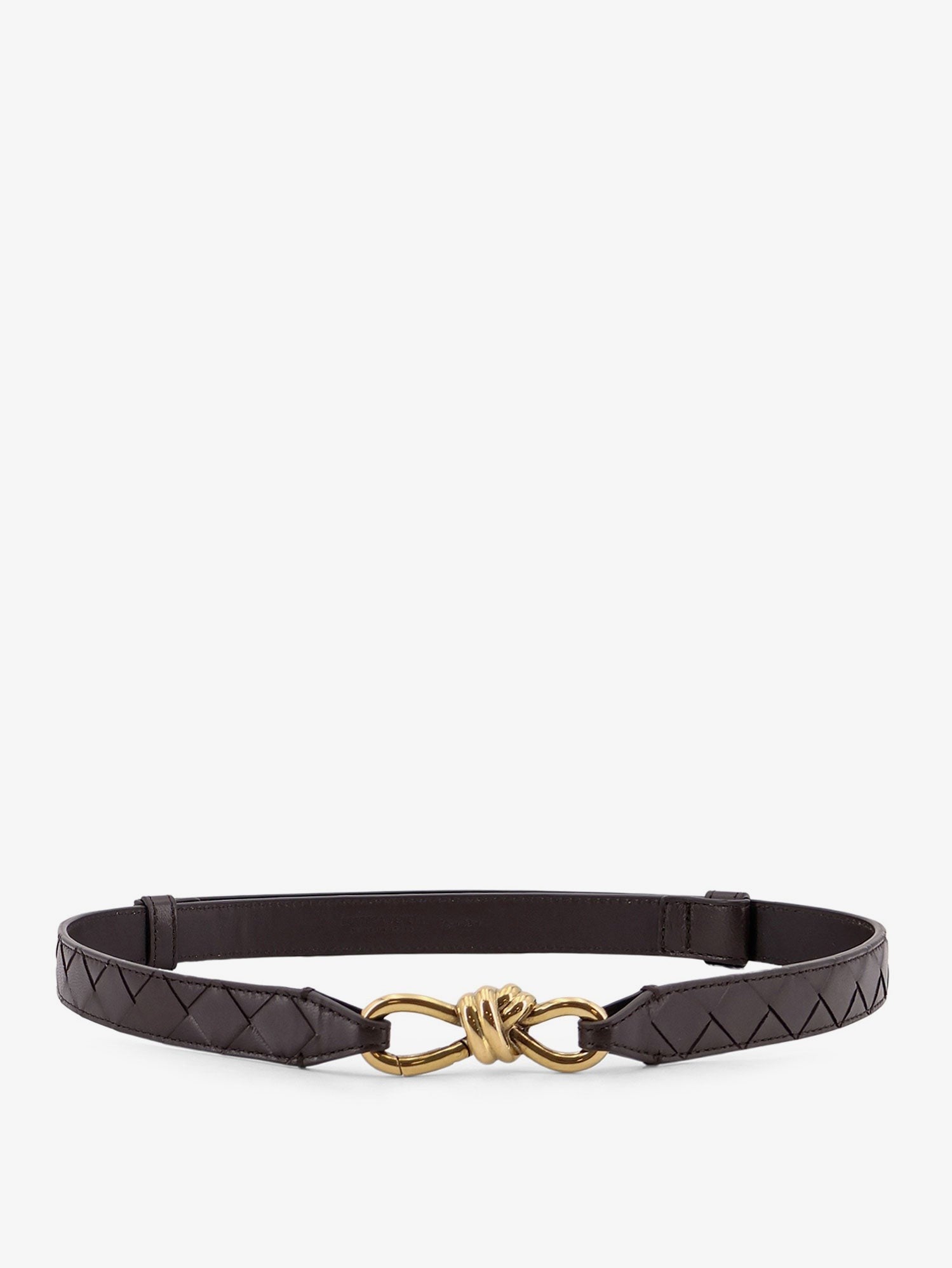 Leather belt with Intrecciato motif