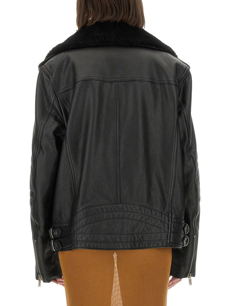 LEATHER BIKER JACKET
