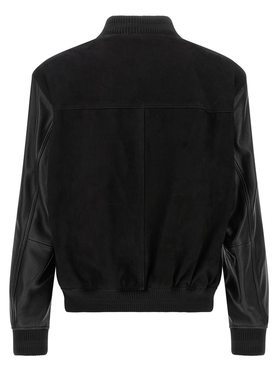 HUGO BOSS Leather bomber jacket