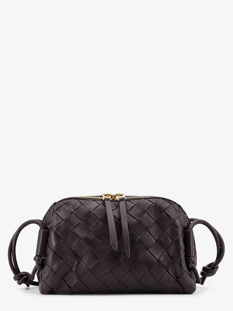 Leather clutch with Intrecciato Concert motif