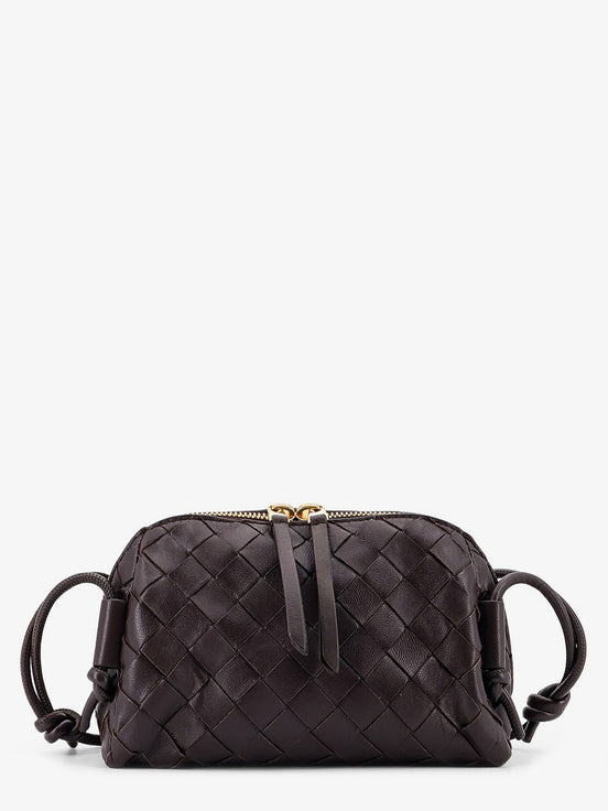 Leather clutch with Intrecciato Concert motif