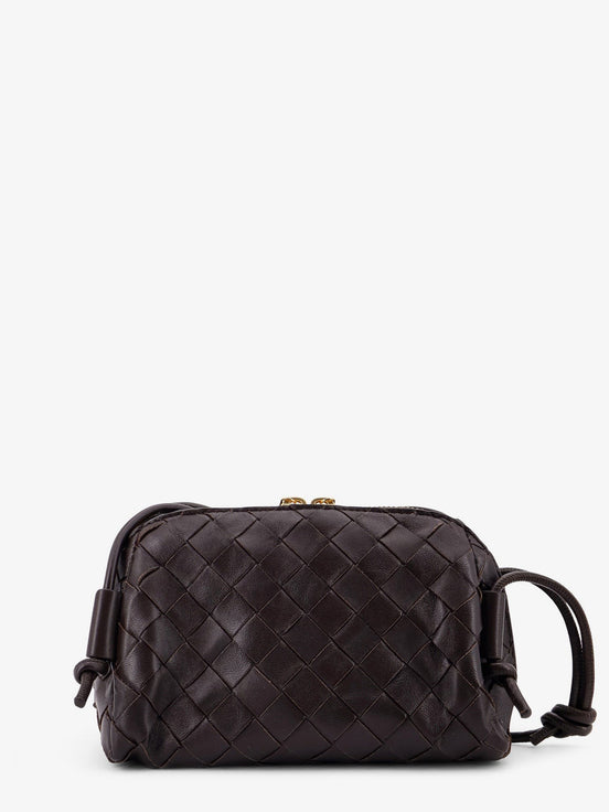 Leather clutch with Intrecciato Concert motif
