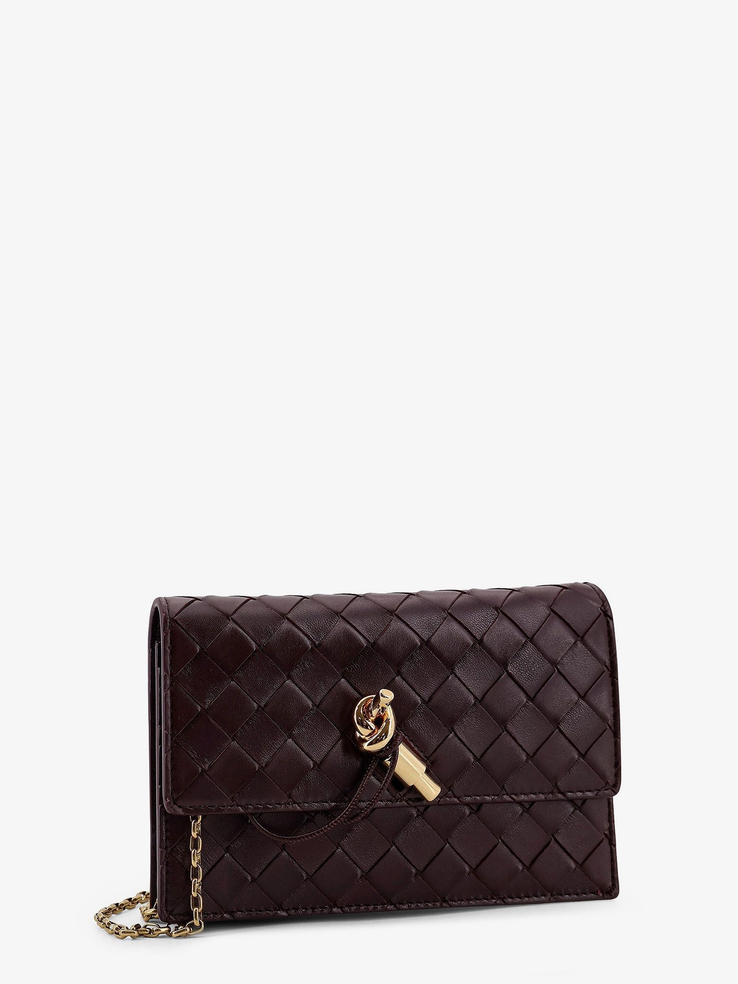 Leather crossbody bag with Intrecciato motif