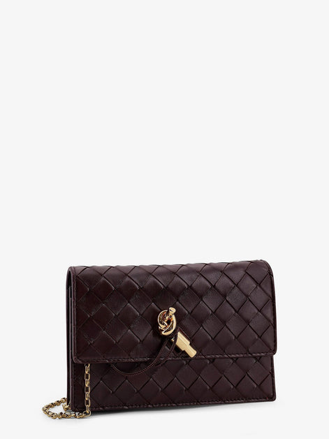 Leather crossbody bag with Intrecciato motif