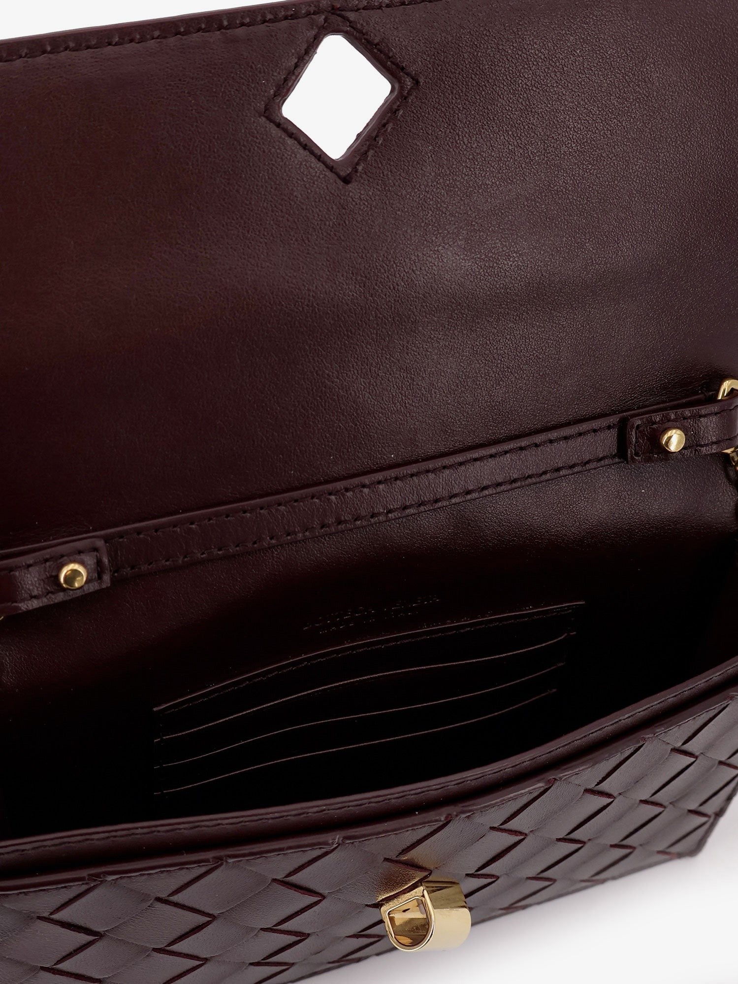 Leather crossbody bag with Intrecciato motif
