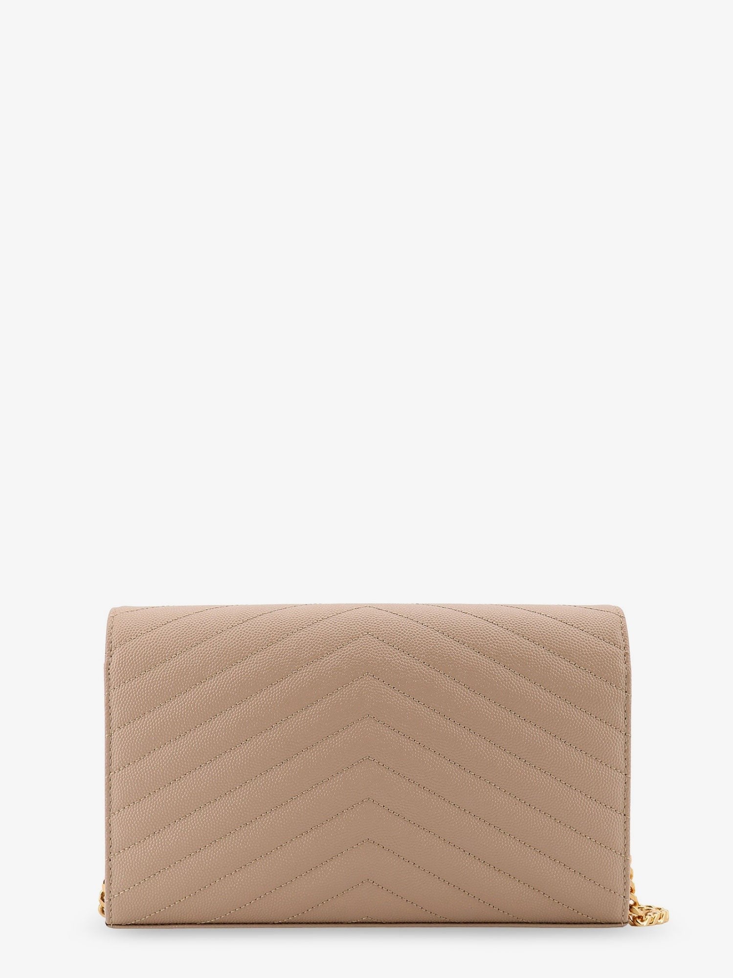Saint Laurent Leather crossbody bag with metal Cassandre logo