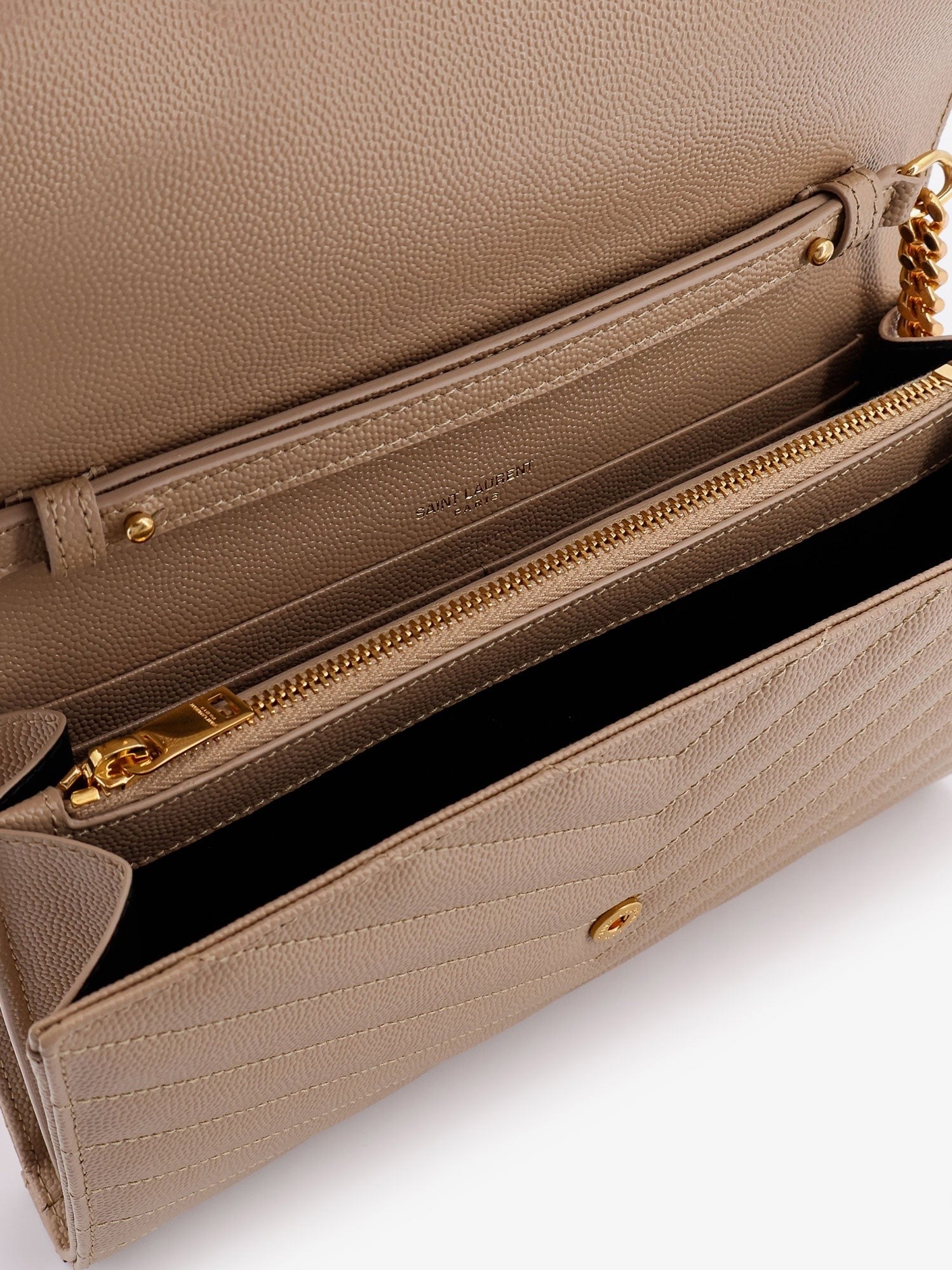 Saint Laurent Leather crossbody bag with metal Cassandre logo